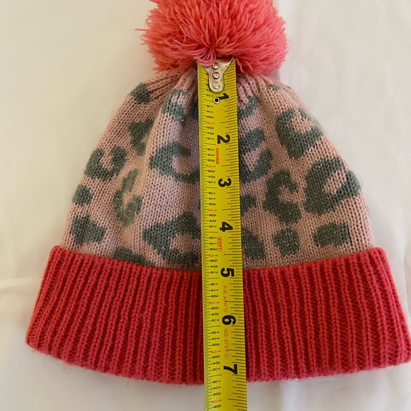 Leopard Print Fuzzy Pom Beanie - Picture 4 of 4